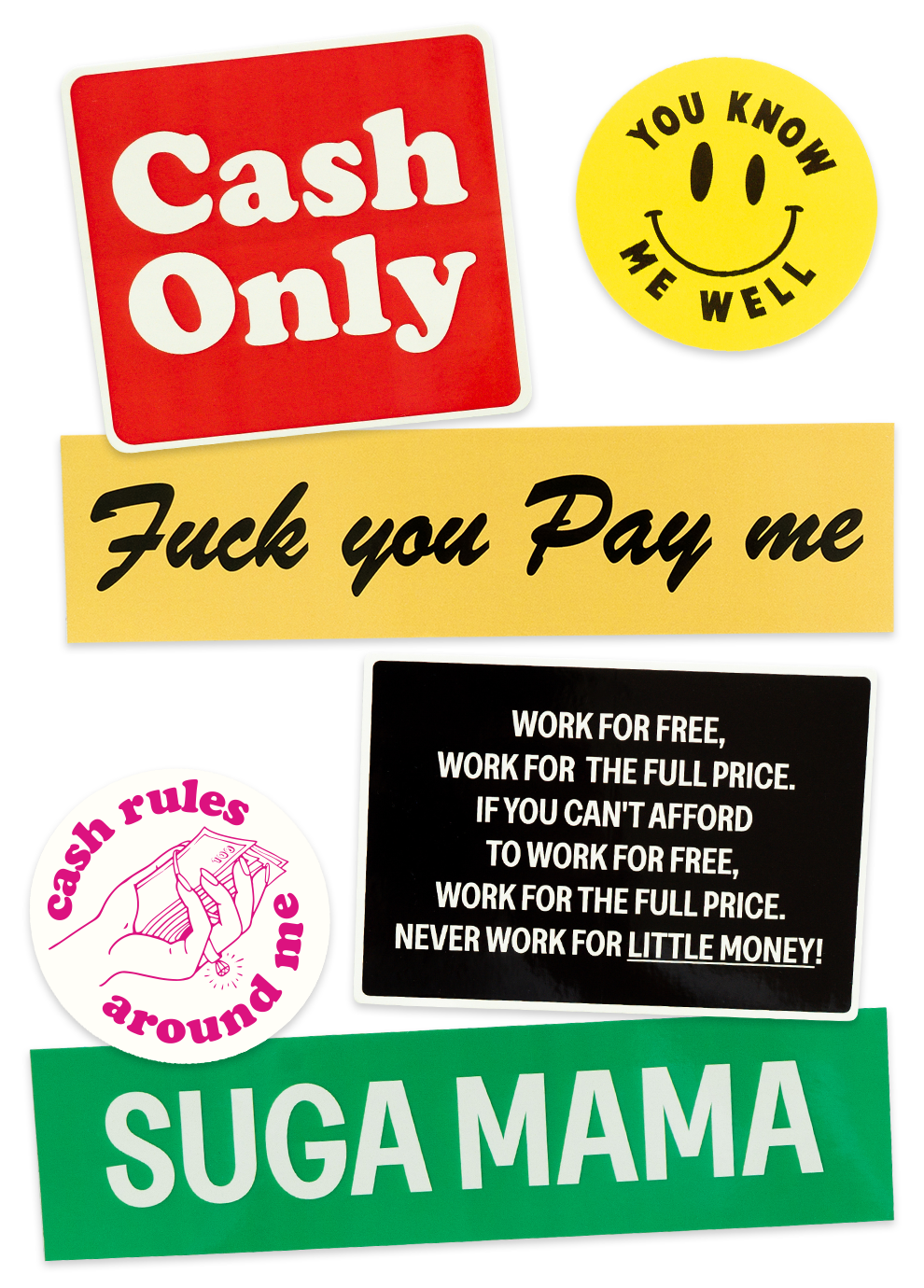 Cash Only Sticker Pack