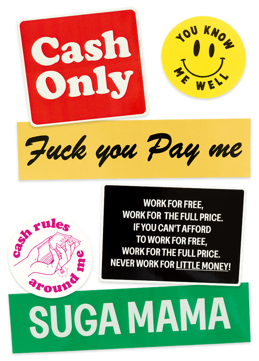 Cash Only Sticker Pack